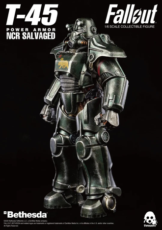 Выживший в силовой броне Т-45 НКР (Fallout) - ФИГУРКА 1/6 Fallout T-45 NCR Salvaged Power Armor (3Z0177) - Threezero