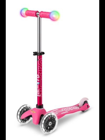 Самокат Mini Micro Deluxe Magic розовый LED