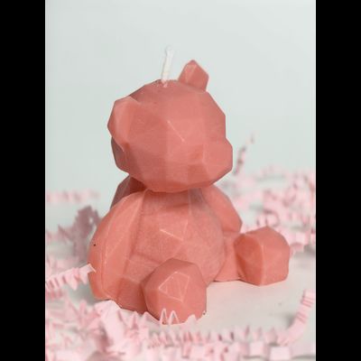 Свеча "Мишка геометрия" пастель