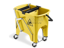 FILMOP Ведро на колесах, двойное, роликовый ножной отжим (15л) Италия