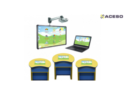 Интерактивный класс для ДОУ (ноутбук, инт.доска, 3 парты)