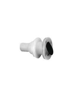 Невозвратный клапан Marine Quality 47688 под шланг Ø38мм из белого нейлона и нержавеющей стали