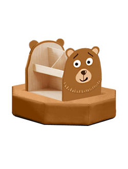 ТУМБА ДЛЯ ИГРУШЕК И ПОСОБИЙ 26 С БАНКЕТКОЙ