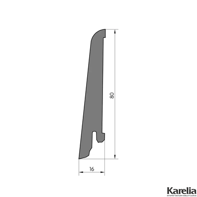 Плинтус напольный Pedross KS80 Дуб Авалон шпон 80х16х2500