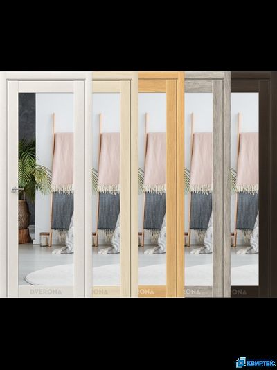 Дверь царговая с покрытием CPL Сингл с зеркалом купить в Челябинске | КВИРТЕК