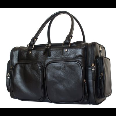 Кожаная дорожная сумка Bufaloro black (арт. 4012-01)