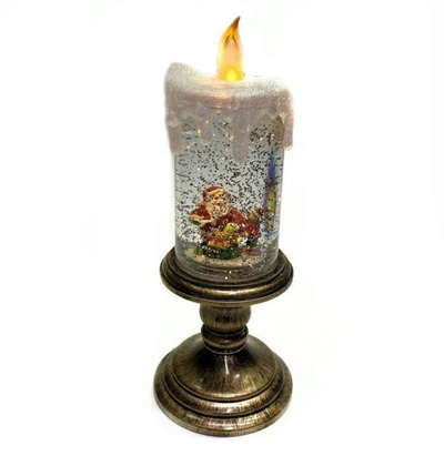 LED Свеча новогодняя со светодиодами, 11*11*28см, (три вида)