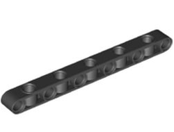 Technic, Liftarm, Modified Perpendicular Holes Thick 1 x 11, Black (73507 / 6330585)