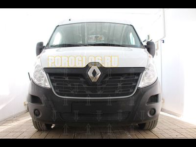 Защита радиатора Renault Master 2014- black верх
