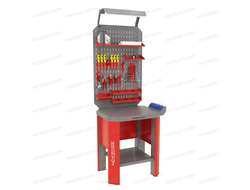 Верстак слесарный бестумбовый с двойным экраном Гефест-ВС-0-ЭДОБ