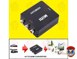 Конвертер  HDMI-AV RCA in Box (Преобразователь сигнала) Черный