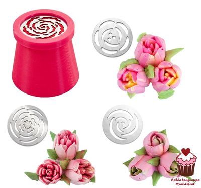 Набор насадок для зефирных роз №1 (адаптер + 3 диска)