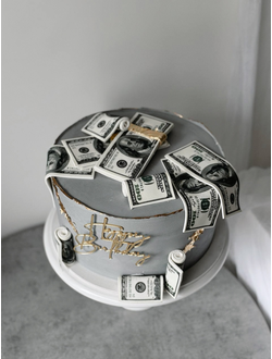 Торт с долларами