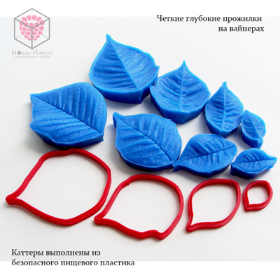 Набор вайнеров и каттеров "Лепестки пуансеттии"