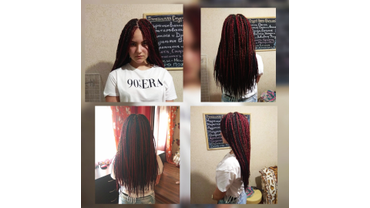 Афрокосы классика и сенегалы точечно фото работ по плетению домашней студии Ксении Грининой5