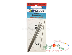 NC-207 Гамма Иглы бисерные с нитковдевателем 54мм 6шт.+ 1 нитковдеватель