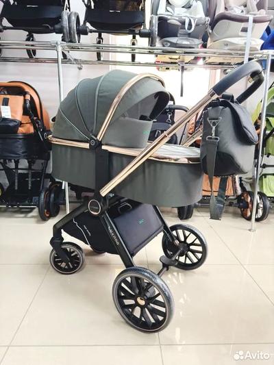 Детская коляска 3 в 1 Luxmom 788 Темно-зеленый