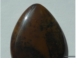 Кабошон - агат моховой. 30*20*3мм