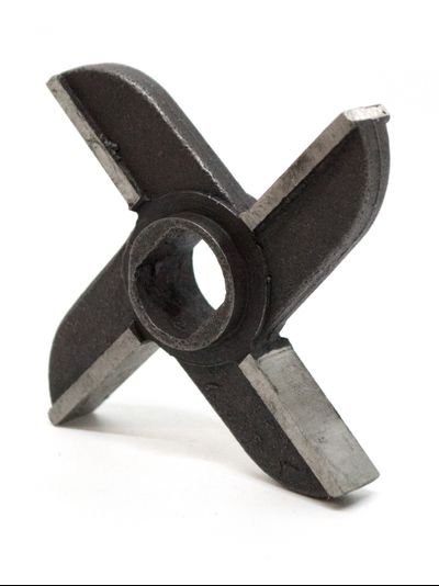 Нож двухсторонний крестовой с буртом для мясорубки МИМ 600, МИМ 600М