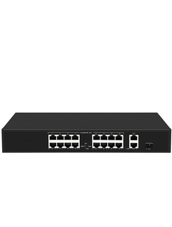 18-портовый РOЕ коммутатор (16 портов POE + 2 порта UpLink + 1 порт SFP)