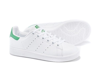 Adidas Stan Smith Белые с зеленым (36-45) Арт. 013МF