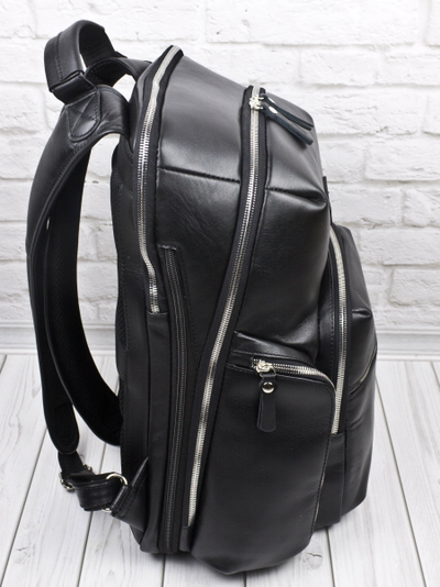 Кожаный рюкзак Bertario Premium black (арт. 3102-51)