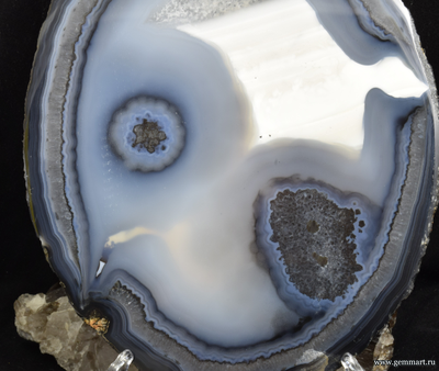 Агат - полированный спил - 158*120*6мм