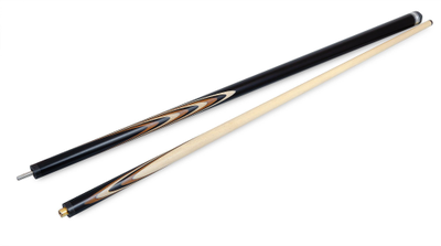 Кий / пирамида 2-pc "Классика" (термограб черный, белый) 13 запилов