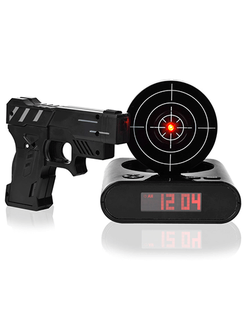 Будильник мишень с лазерным пистолетом Снайпер Gun Alarm Clock оптом