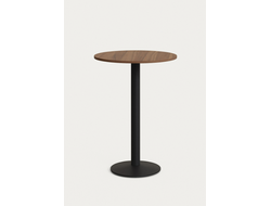 Esilda Круглый стол из меламина с ореховой отделкой и черной купить в Севастополе