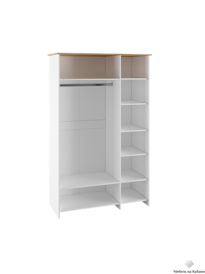 Теодора Шкаф 3Д Белый/Дуб крафт