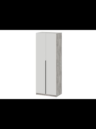 ШК 5 800 шкаф двустворчатый распашной Цемент светлый/Белый шагрень