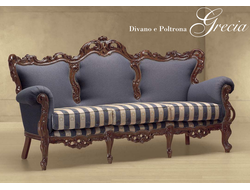ИТАЛЬЯНСКИЙ ДИВАН В ДЕРЕВЯННОМ КАРКАСЕ GRECIA 679/K - ФАБРИКА MORELLO GIANPAOLO