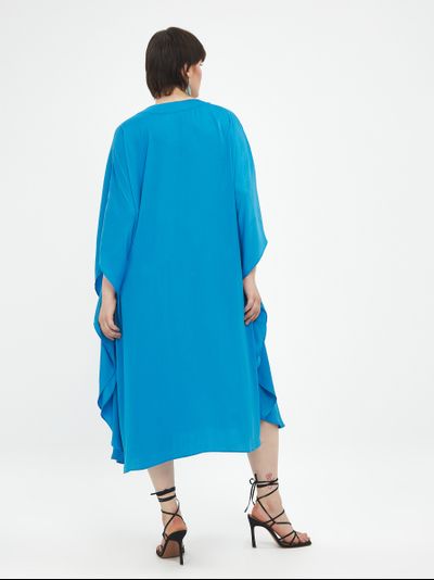 Нарядное платье в ярко-голубом b черном цвете