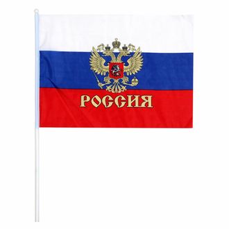 Флаг России с гербом 16*24 см