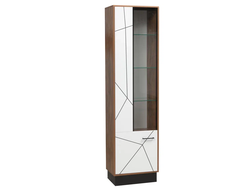 Гостиная ГАММА - Шкаф-пенал 54.01 левый Таксония/Черный/Белый