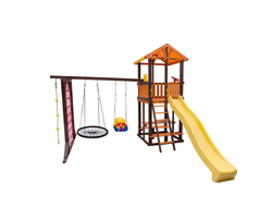 Детский уличный игровой комплекс Perfetto sport Bari 9 с качелями Паутина в Воронеже,