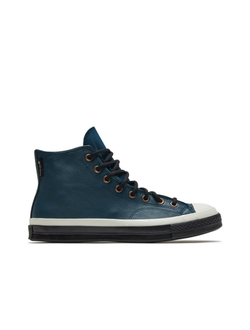 Зимние кеды Converse синие высокие кожаные 165922C фото