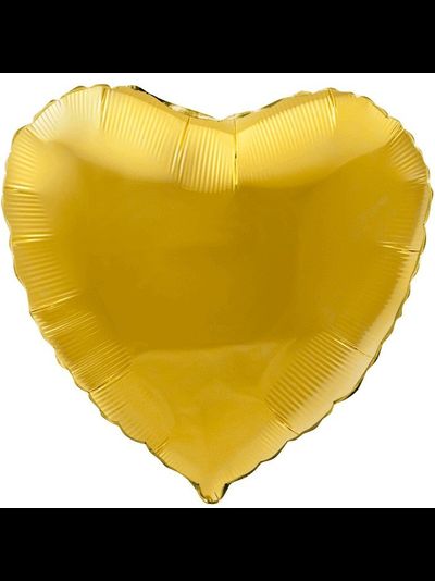 Шар фольгированный с гелием &quot;Сердце золото&quot; 45см