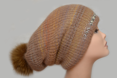 Визио 5872 итальянская шапка с помпоном фото