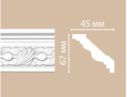 Потолочный плинтус из полиуретана с орнаментом DECOMASTER (Декомастер) - 95861