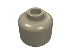 Minifigure, Head Plain - Hollow Stud, Dark Tan (3626c / 4569361)
