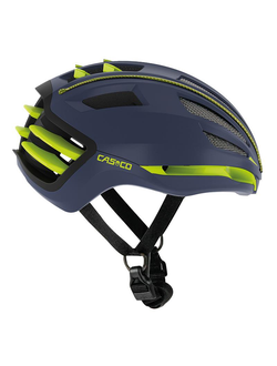 Велосипедный шлем CASCO SPEEDairo 2 blue-neon yellow без визора