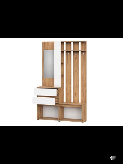 Некст прихожая Дуб Золотой / Белая шагрень