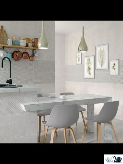 Плитка настенная Belani Бонтон Перла Декор 1 с золотом 30 х 60 см Береза керамика