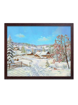 Картина интерьерная в раме 737кор 70*50 "Зимний пейзаж".