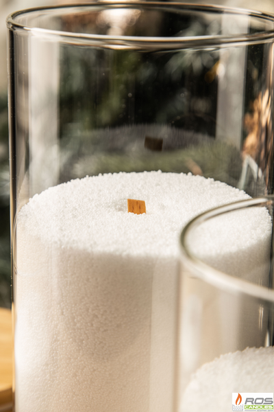 Колба/ваза 20 см с бамбуковой крышкой