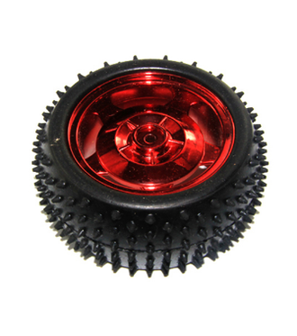 Комплект резиновых колес D-85мм, цвет красный, 4 шт