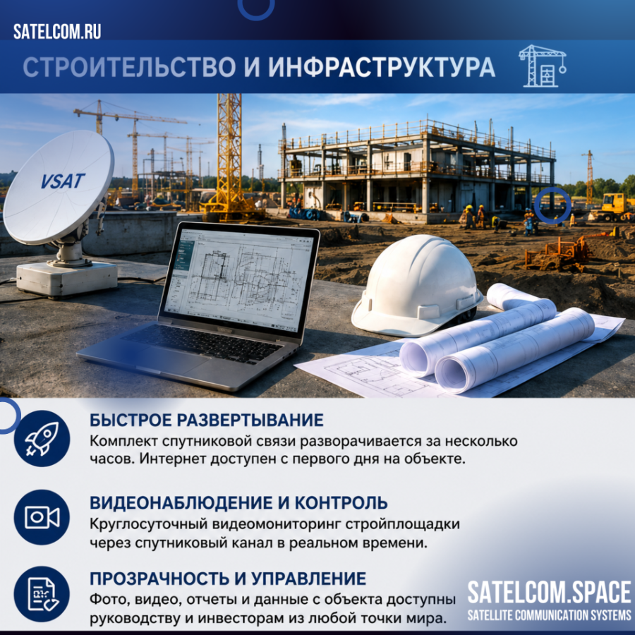Строительство и инфраструктура. Связь с первого колышка 