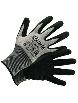 Перчатки из высокополимер-го волокна (5) с покр. из рильеф.латекса ULT920L (кор144пары/уп12 пар)